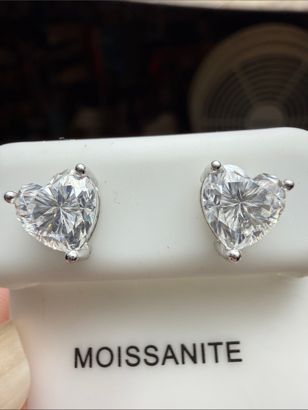 Over 2 CT GRA CERTIFIED Moissanite Diamond Heart Stud Earrings 925 SS NEW